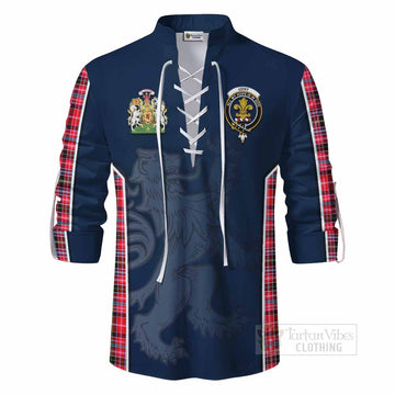 Udny Tartan Ghillie Kilt Shirt with Family Crest and Lion Rampant Vibes Sport Style - Tartan Vibes Clothing