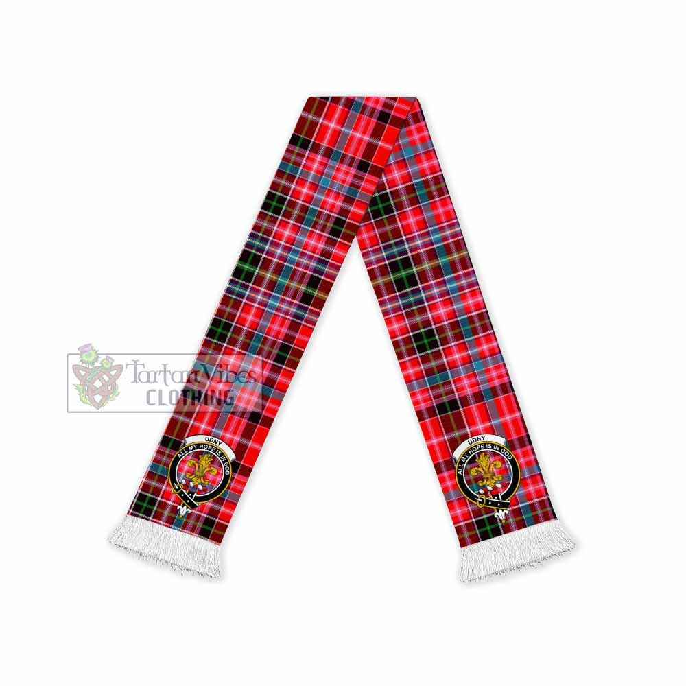 Udny Tartan Ruffneck Scarf with Family Crest - Tartan Vibes Clothing