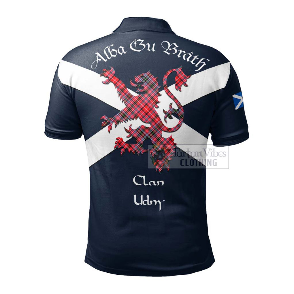 Tartan Vibes Clothing Udny Tartan Lion Rampant Polo Shirt – Proudly Display Your Heritage with Alba Gu Brath and Clan Name