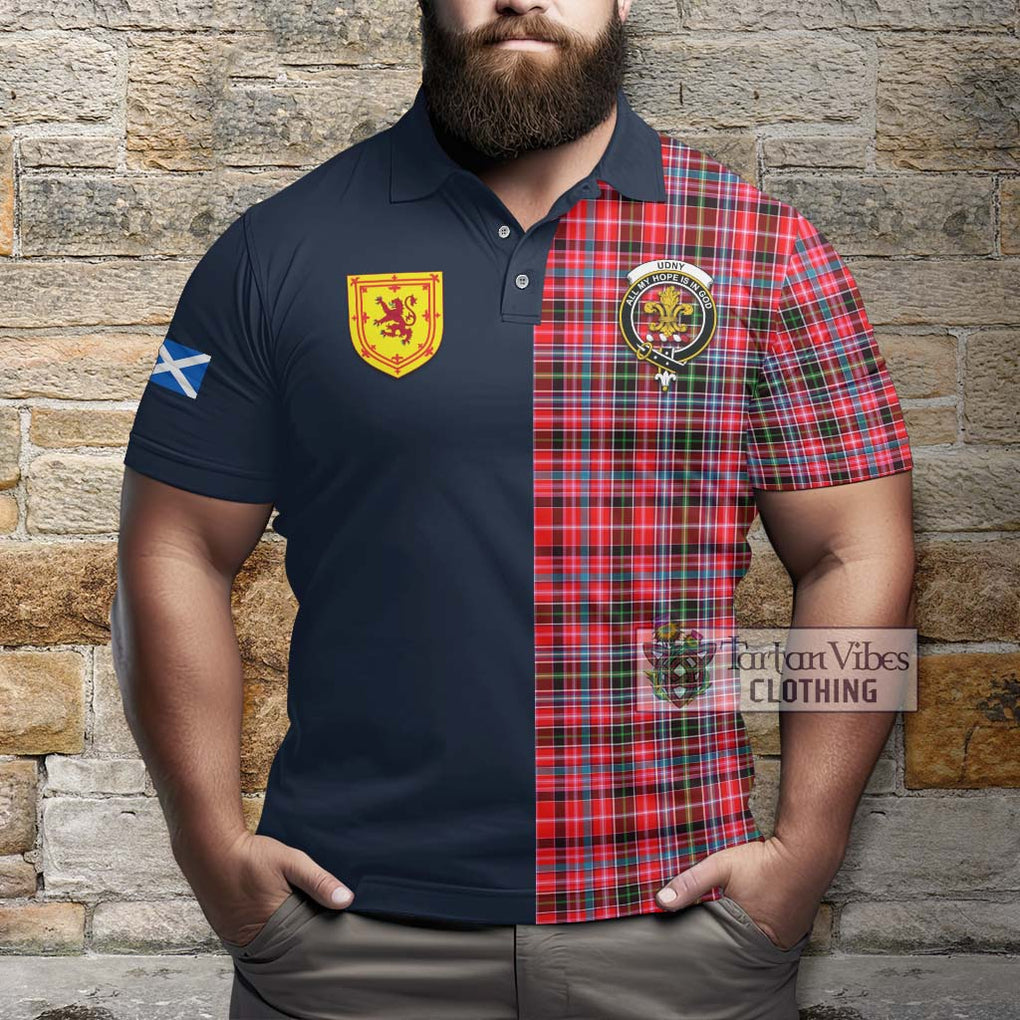 Tartan Vibes Clothing Udny Tartan Polo Shirt with Scottish Lion Royal Arm Half Style