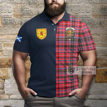 Udny Tartan Polo Shirt Alba with Scottish Lion Royal Arm Half Style