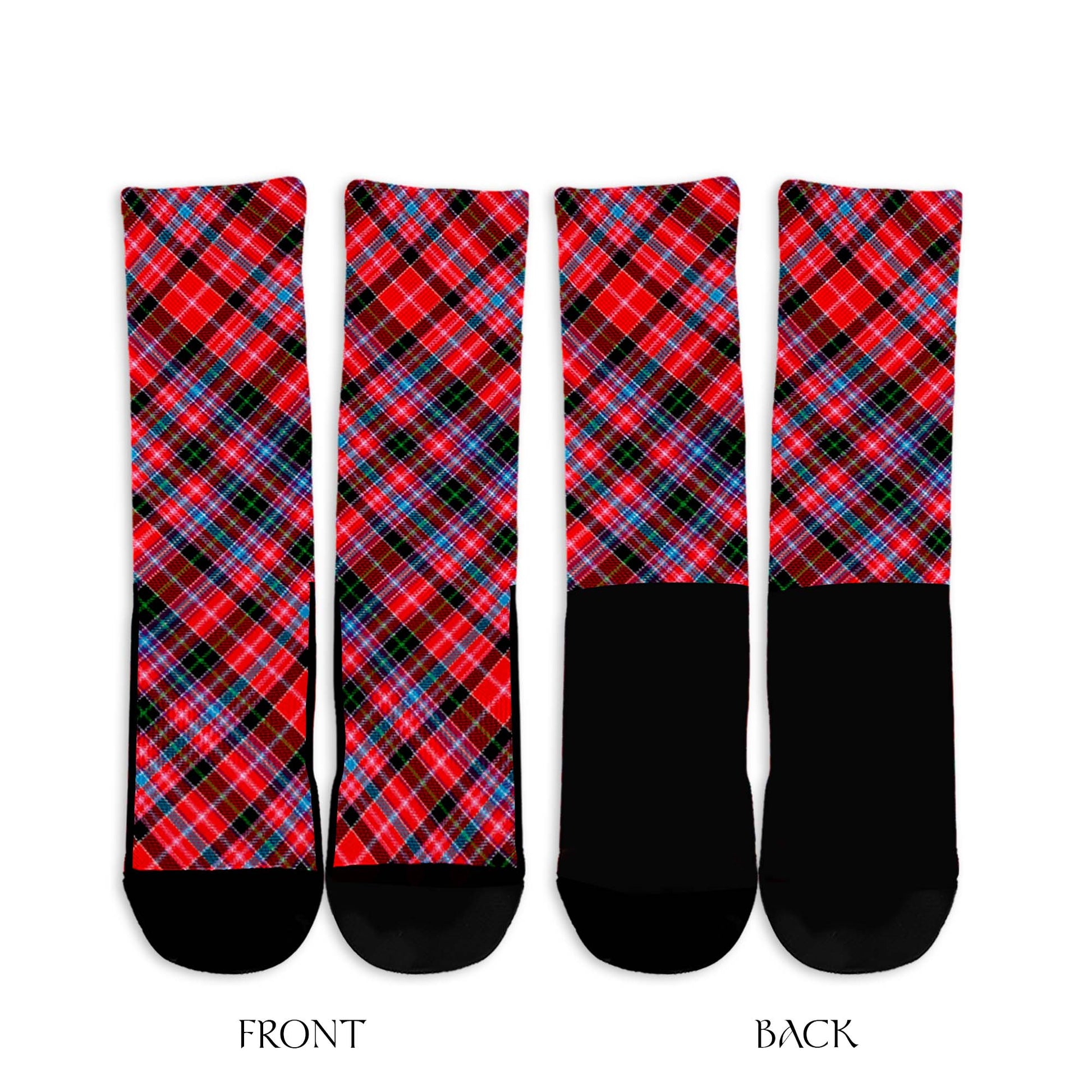 Udny Tartan Crew Socks Cross Tartan Style - Tartanvibesclothing