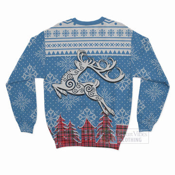 Udny Clan Christmas Sweatshirt Celtic Reindeer Style