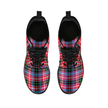 Udny Tartan Leather Boots