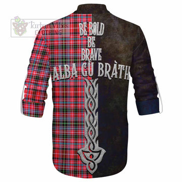 Udny Tartan Family Crest Ghillie Kilt Shirt Alba Gu Brath Be Brave Lion Ancient Style - Tartan Vibes Clothing