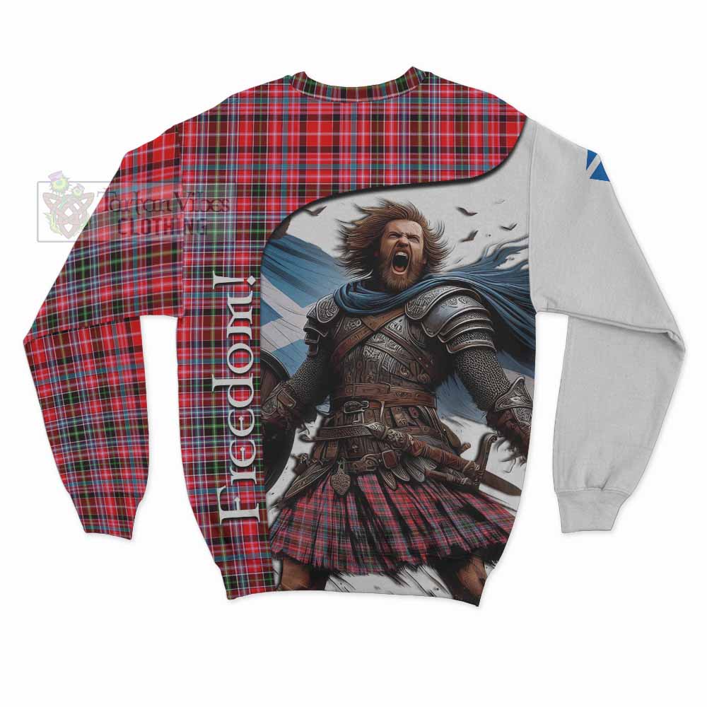 Tartan Vibes Clothing Udny Crest Tartan Sweatshirt Inspired by the Freedom of Scottish Warrior