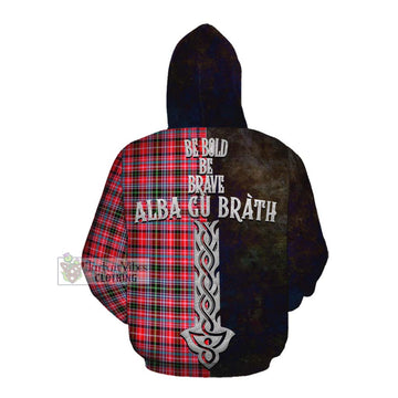 Udny Tartan Family Crest Cotton Hoodie Alba Gu Brath Be Brave Lion Ancient Style Pullover Hoodie - Tartan Vibes Clothing