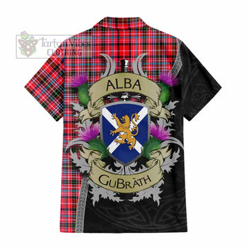 Udny Tartan Family Crest Hawaiian Shirt Lion Rampant Royal Thistle Shield Celtic Inspired - Tartan Vibes Clothing