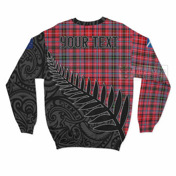 Udny Crest Tartan Sweatshirt with New Zealand Silver Fern Half Style