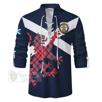 Udny Tartan Lion Rampant Ghillie Kilt Shirt Proudly Display Your Heritage with Alba Gu Brath and Clan Name - Tartan Vibes Clothing