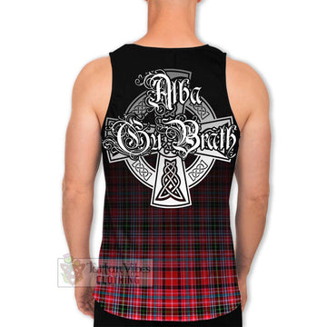 Udny Tartan Men's Tank Top Featuring Alba Gu Brath Family Crest Celtic Inspired