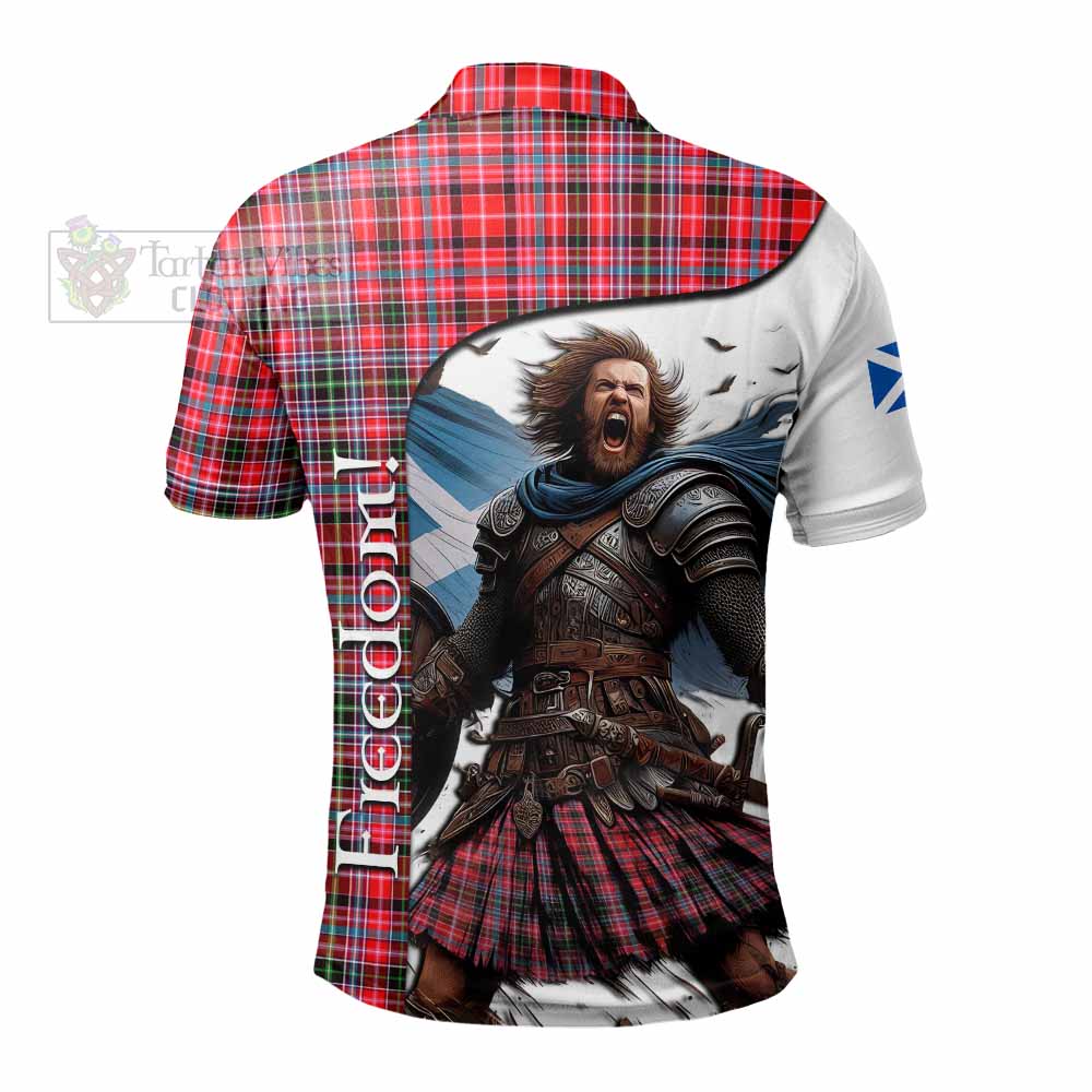 Tartan Vibes Clothing Udny Crest Tartan Polo Shirt Inspired by the Freedom of Scottish Warrior