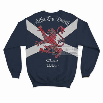 Udny Tartan Lion Rampant Sweatshirt  Proudly Display Your Heritage with Alba Gu Brath and Clan Name