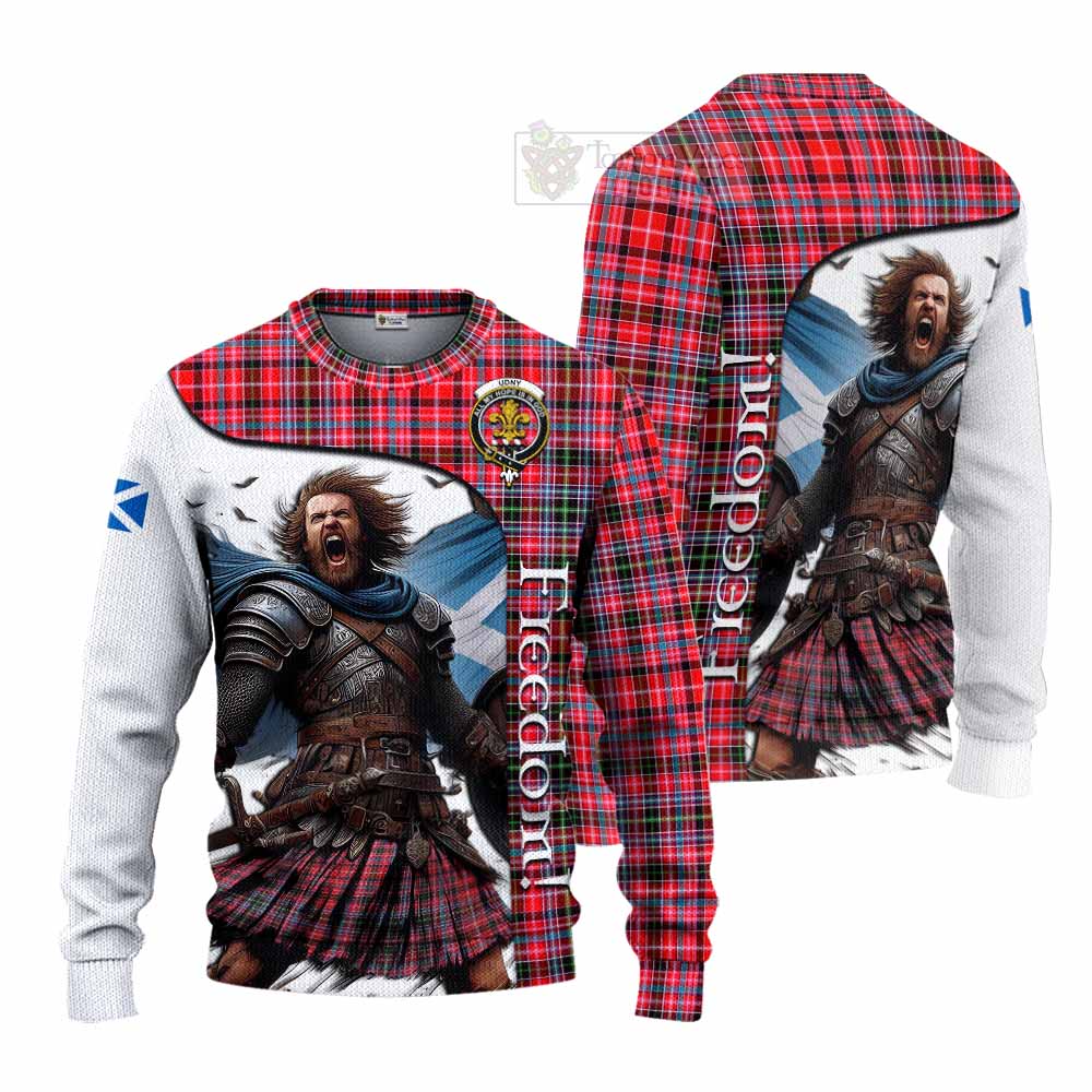 Udny Crest Tartan Knitted Sweater Inspired by the Freedom of Scottish Warrior - Tartan Vibes Clothing