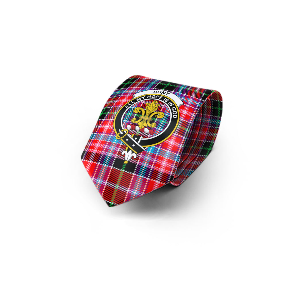 Udny Tartan Classic Necktie with Family Crest - Tartan Vibes Clothing