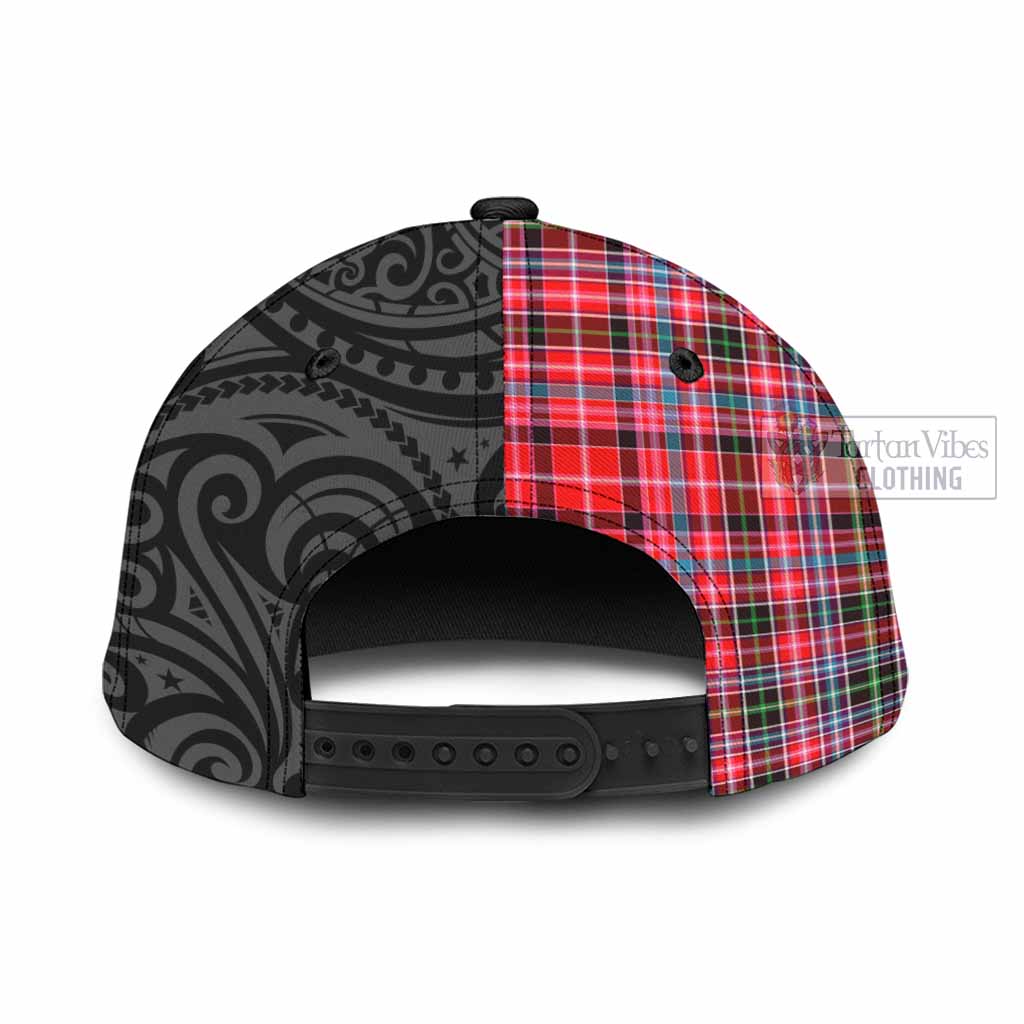 Tartan Vibes Clothing Udny Tartan Classic Cap with New Zealand Silver Fern Half Style