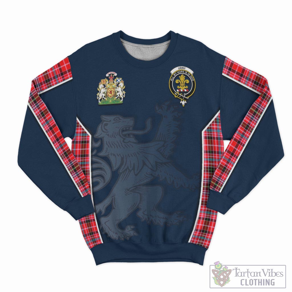 Tartan Vibes Clothing Udny Tartan Sweater with Family Crest and Lion Rampant Vibes Sport Style