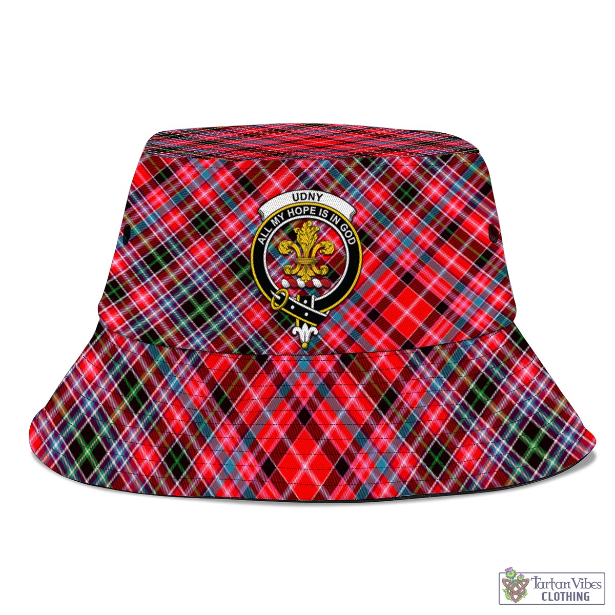 Tartan Vibes Clothing Udny Tartan Bucket Hat with Family Crest