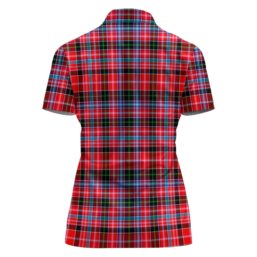 Udny Tartan Polo Shirt with Family Crest For Women - Tartan Vibes Clothing