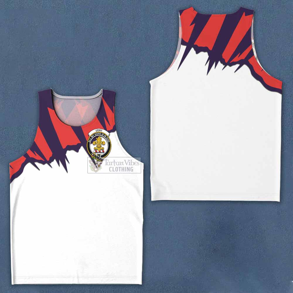 Udny Clan Crest Men's Tank Top with Retro Sport Style - 2D-tartanvibesclothing