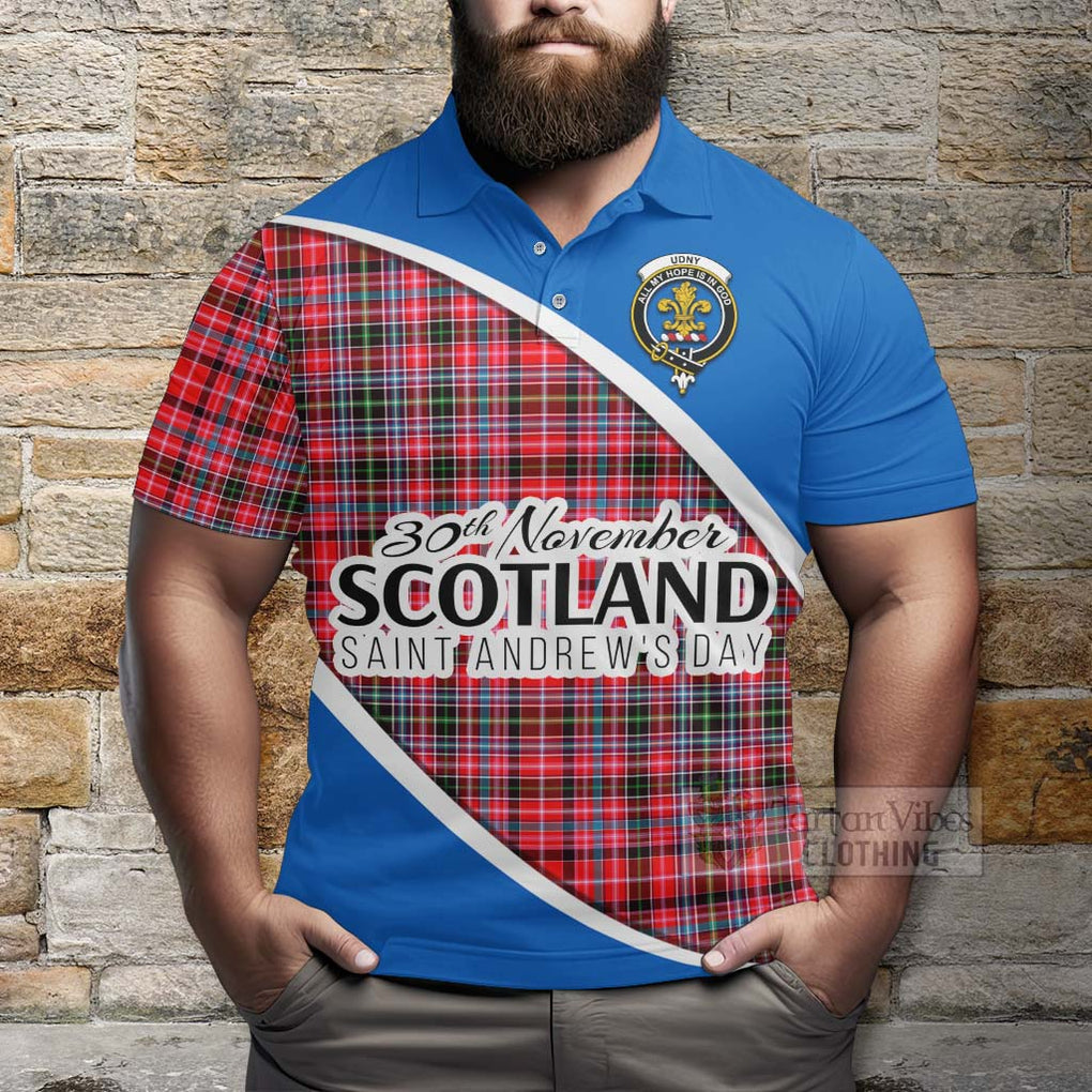 Tartan Vibes Clothing Udny Family Crest Tartan Polo Shirt Celebrate Saint Andrew's Day in Style