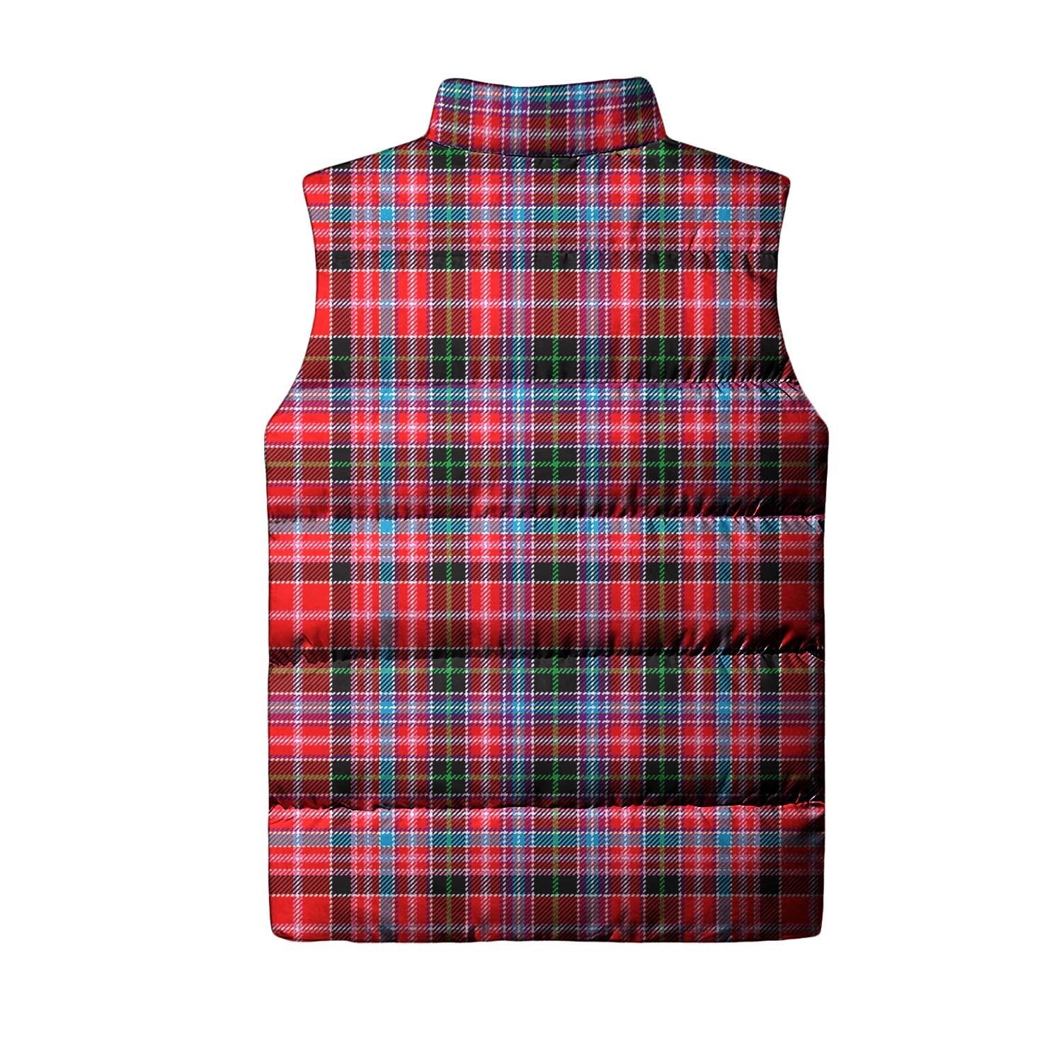 Udny Tartan Sleeveless Puffer Jacket with Family Crest - Tartanvibesclothing