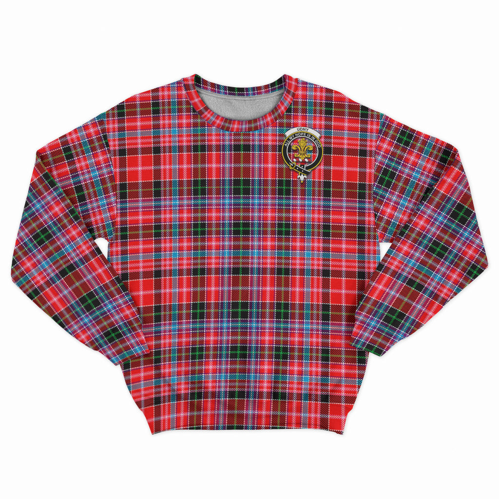 Udny Tartan Sweatshirt with Family Crest - Tartan Vibes Clothing