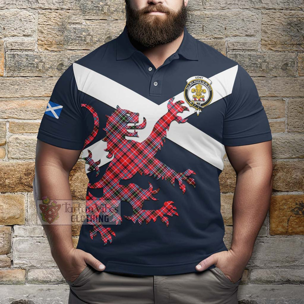 Tartan Vibes Clothing Udny Tartan Lion Rampant Polo Shirt – Proudly Display Your Heritage with Alba Gu Brath and Clan Name