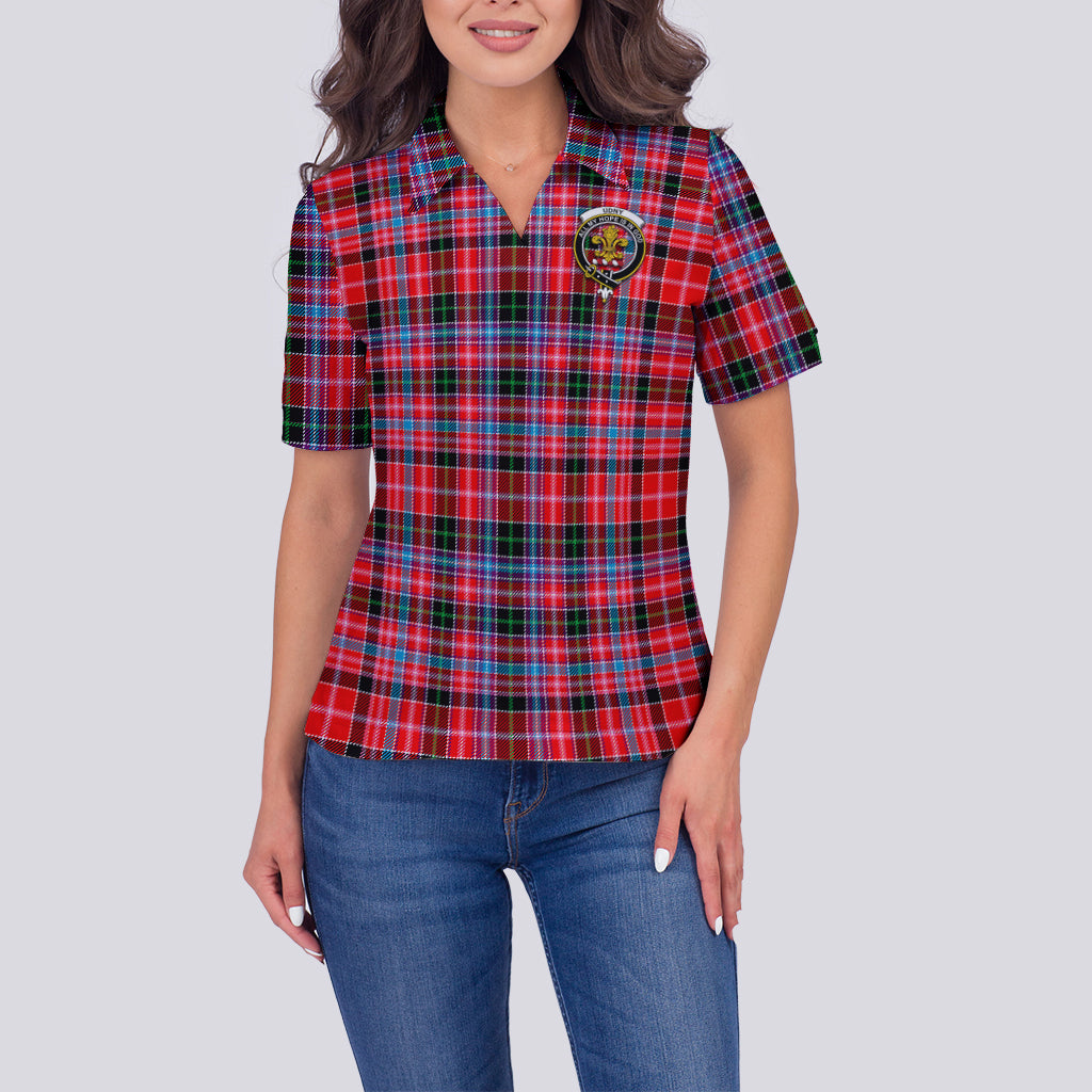 Udny Tartan Polo Shirt with Family Crest For Women - Tartan Vibes Clothing