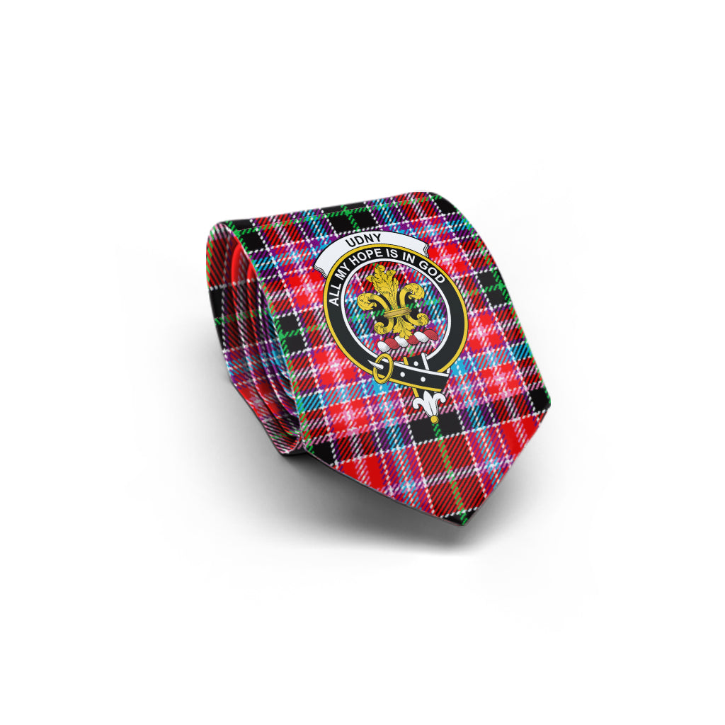Udny Tartan Classic Necktie with Family Crest - Tartan Vibes Clothing