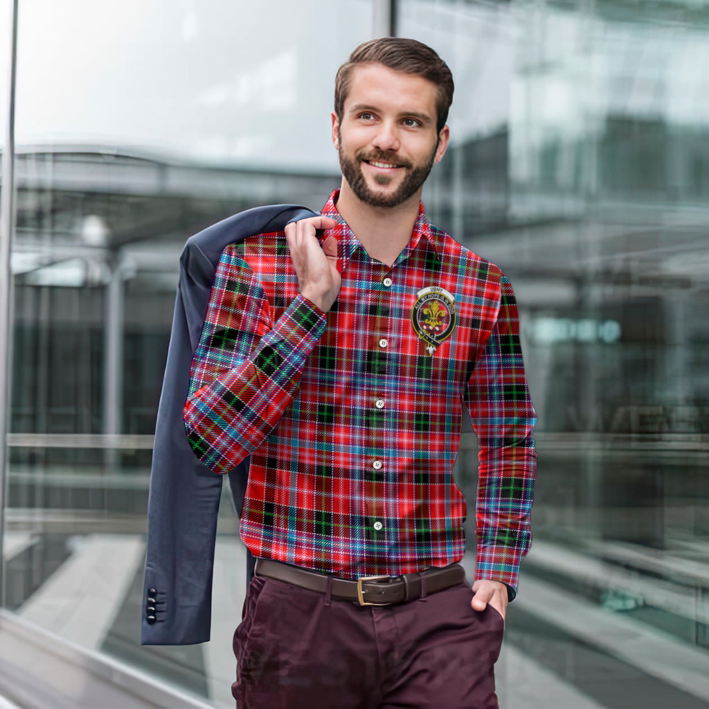 udny-tartan-long-sleeve-button-up-shirt-with-family-crest