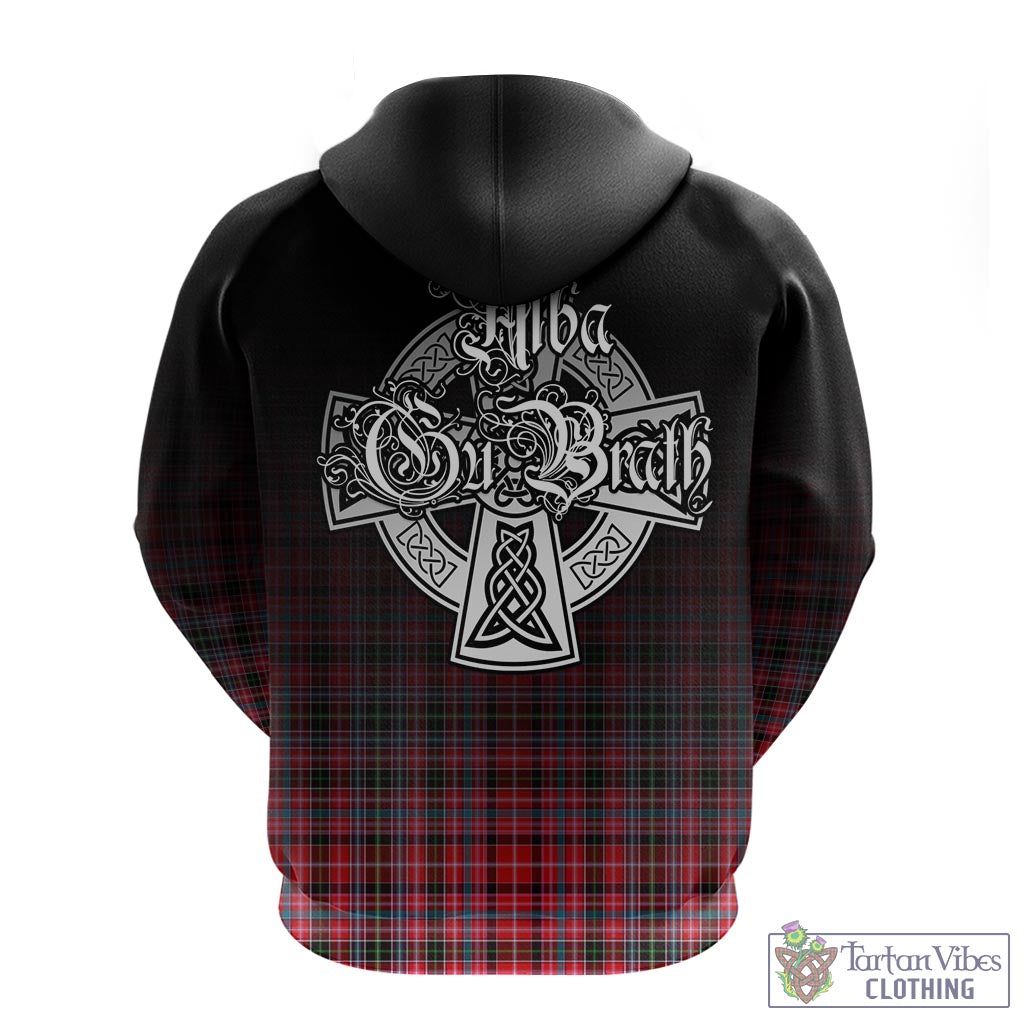 Tartan Vibes Clothing Udny Tartan Hoodie Featuring Alba Gu Brath Family Crest Celtic Inspired