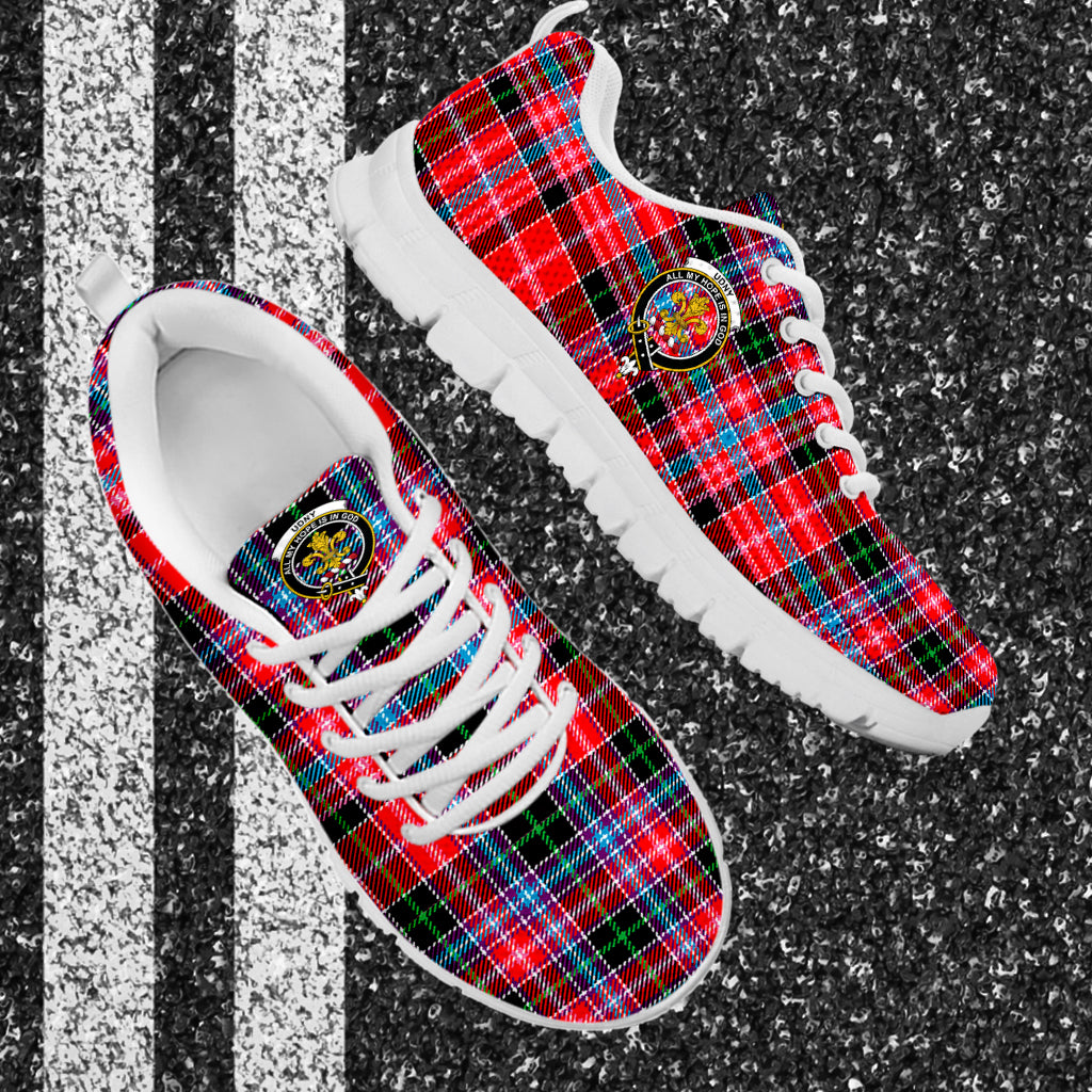 Udny Tartan Sneakers with Family Crest - Tartan Vibes Clothing