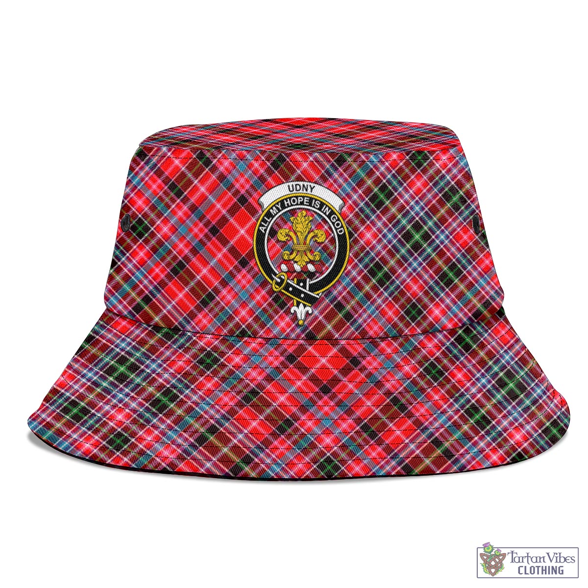 Tartan Vibes Clothing Udny Tartan Bucket Hat with Family Crest