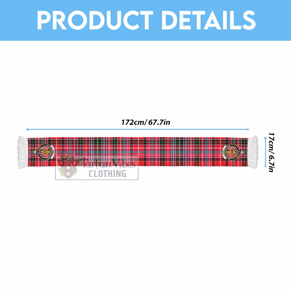 Udny Tartan Ruffneck Scarf with Family Crest - Tartan Vibes Clothing