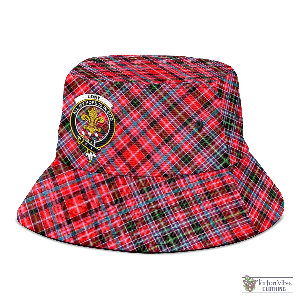 Tartan Vibes Clothing Udny Tartan Bucket Hat with Family Crest