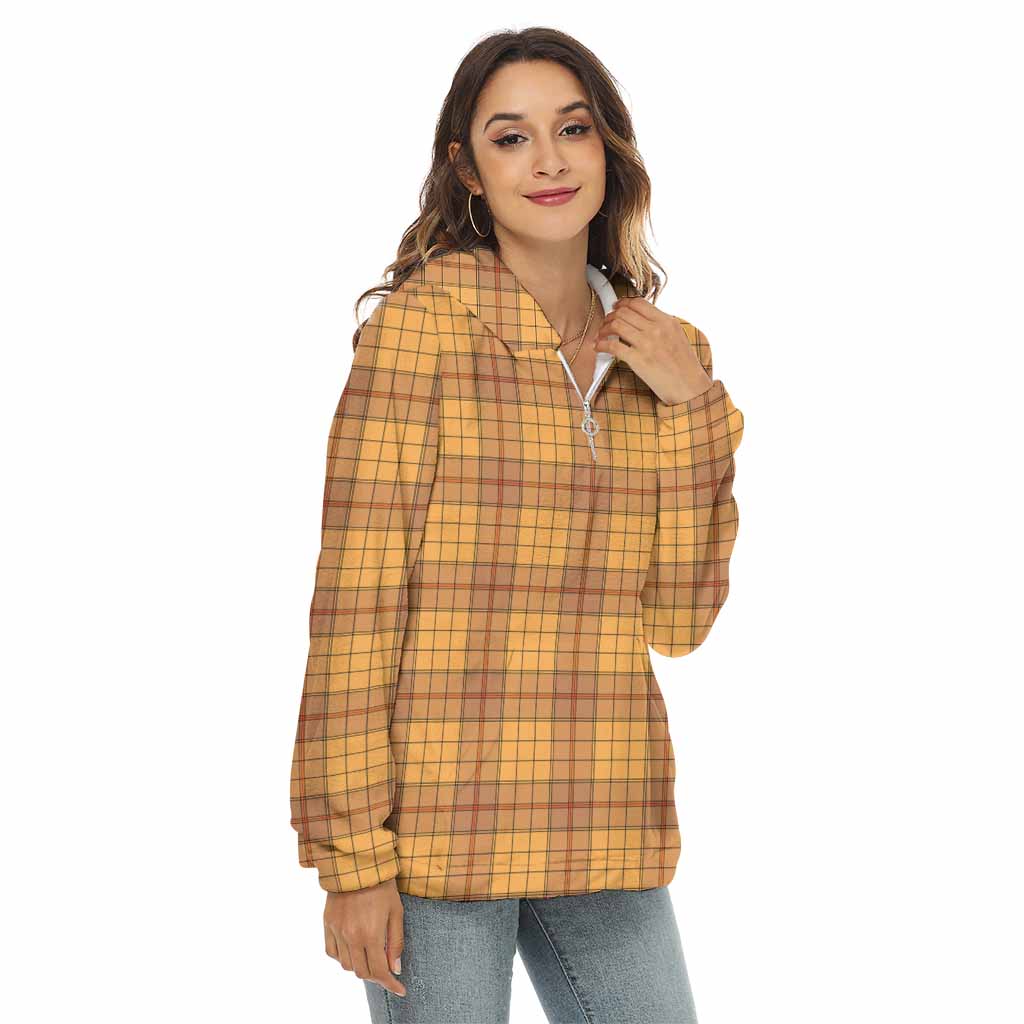 Tartan Vibes Clothing Ulster Tartan Women's Borg  Half Zip Fleece Hoodie