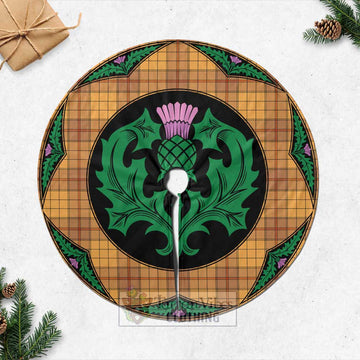 Ulster Tartan Christmas Tree Skirt Scottish Thistle Style