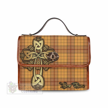 Ulster Tartan Waterproof Canvas Bag Golden Thistle Celtic Cross Style