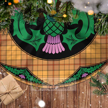 Ulster Tartan Christmas Tree Skirt Scottish Thistle Style