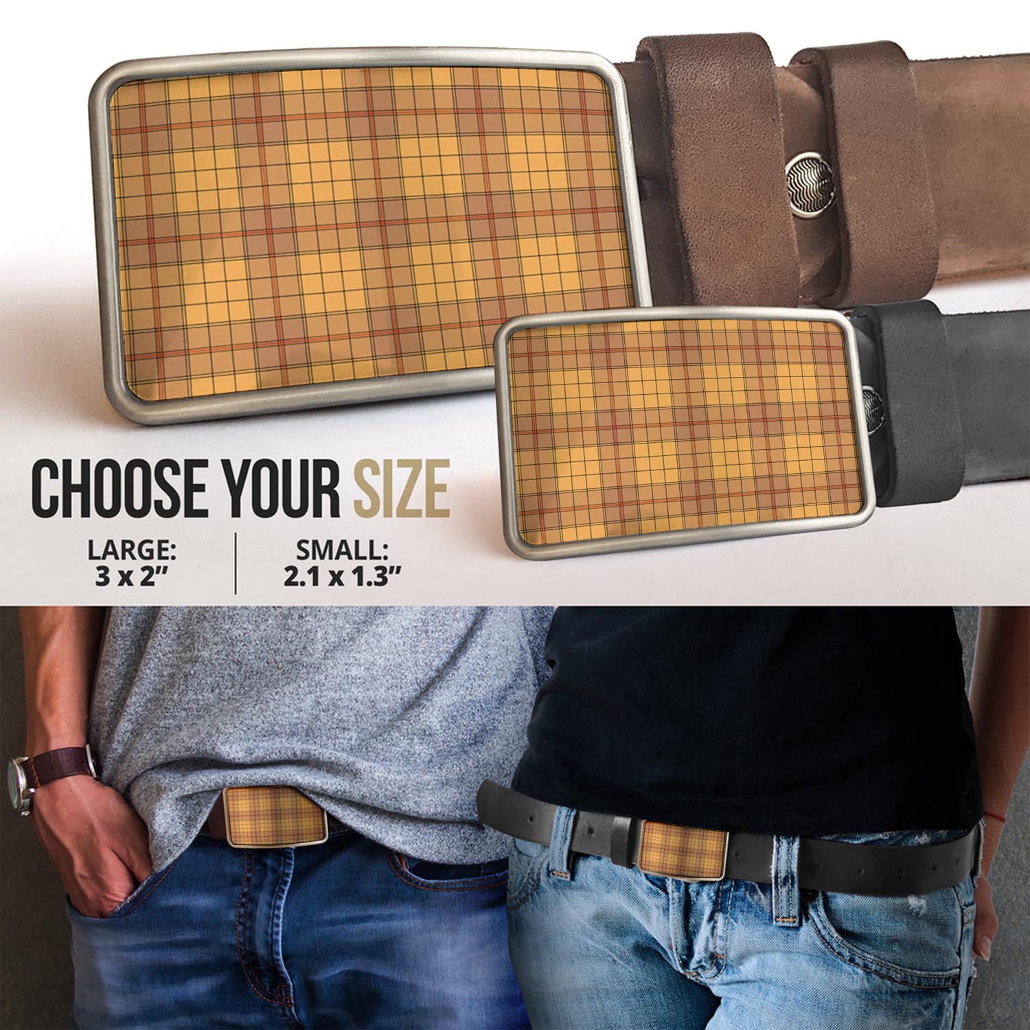 Tartan Vibes Clothing Ulster Tartan Belt Buckles