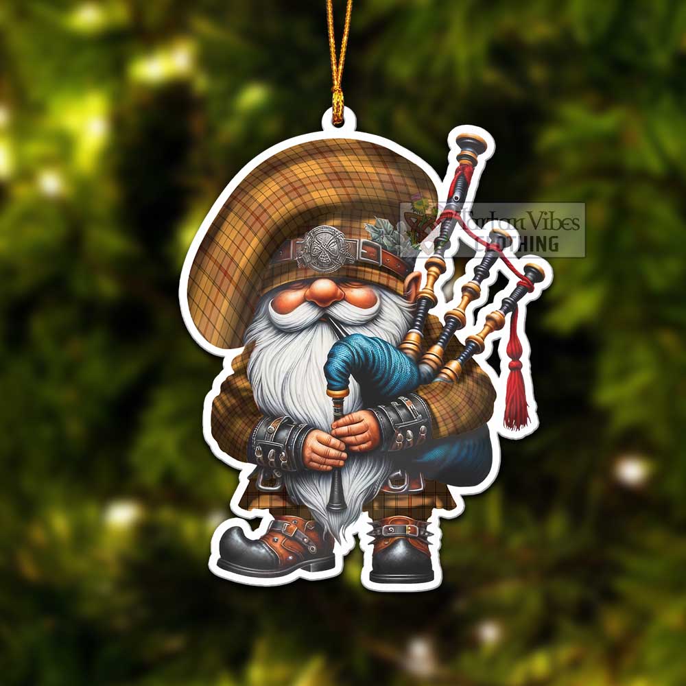 Tartan Vibes Clothing Ulster Tartan Badpiper Gnome Christmas Ornament