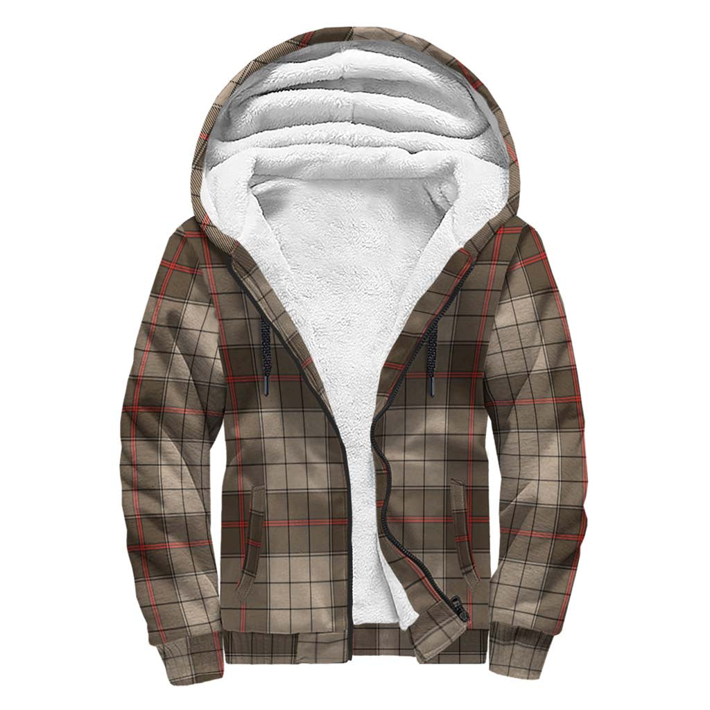 Tartan Vibes Clothing Ulster Brown Modern Tartan Sherpa Hoodie