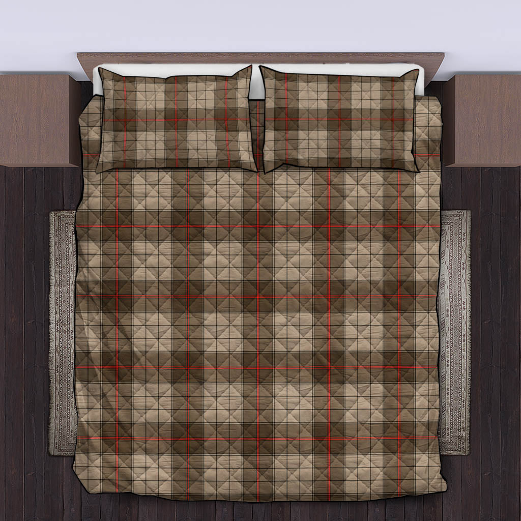 Ulster Brown Modern Tartan Quilt Bed Set King - Tartan Vibes Clothing