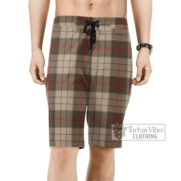 Ulster Brown Modern Tartan Men's Board Shorts