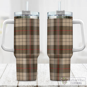 Ulster Brown Modern Tartan Tumbler with Handle