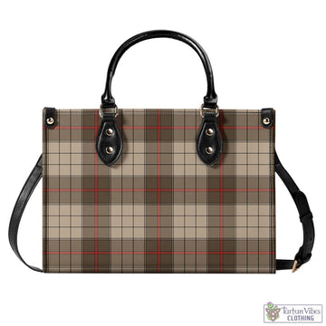 Ulster Brown Modern Tartan Luxury Leather Handbags