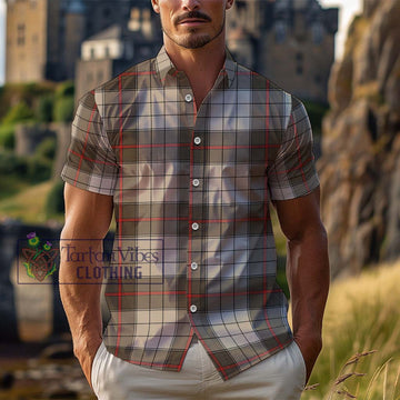 Ulster Brown Modern Tartan Cotton Hawaiian Shirt