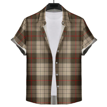 Ulster Brown Modern Tartan Short Sleeve Button Up Shirt