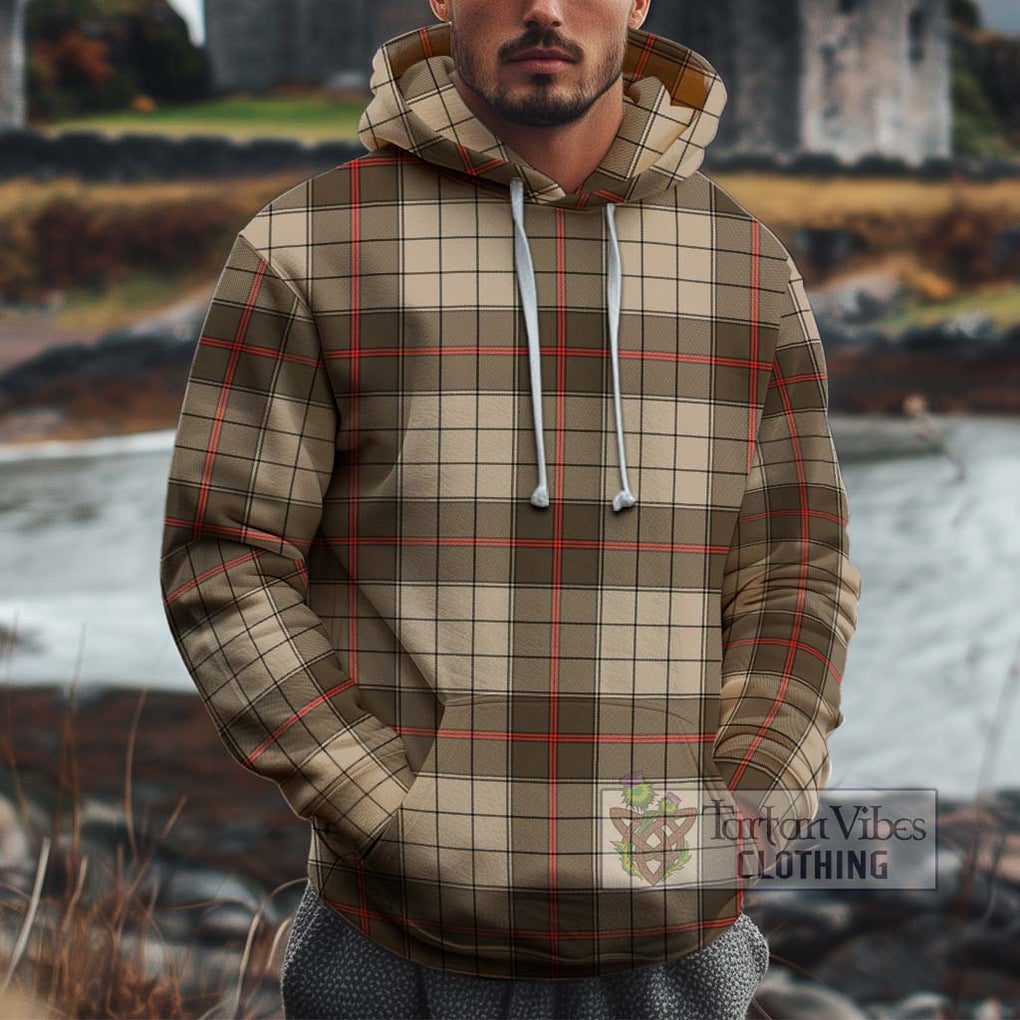 Ulster Brown Modern Tartan Cotton Hoodie Pullover Hoodie XS - Tartan Vibes Clothing